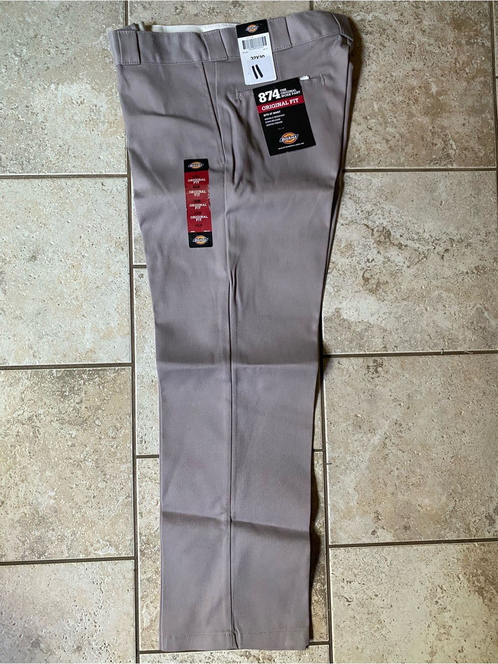 Dickies Men's 874 Original Fit Pants in Light Gray, 32x30, New with tags